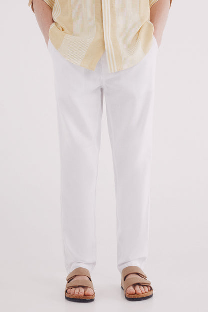 Springfield_Slim Fit Linen Chinos Trousers_1559348_99_02