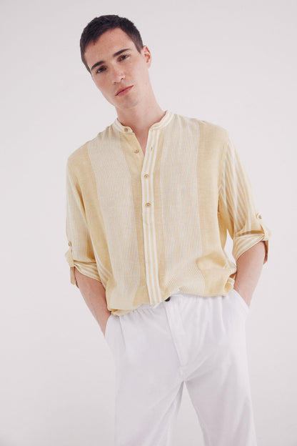 Springfield_Slim Fit Linen Chinos Trousers_1559348_99_03