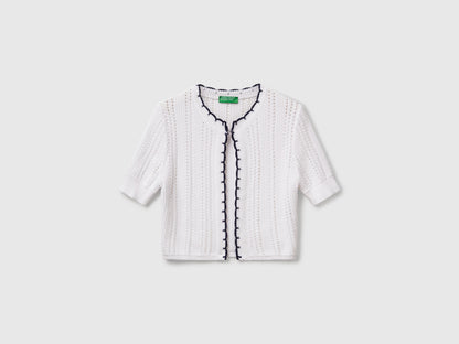 Benetton_Cropped Perforated Cardigan_1594E501Z_101_04