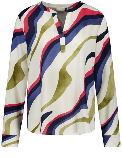 Gerry Weber_Off White/Sage/ Indigo_Blouse 1/1 Sleeve_160050-54000_9211_01