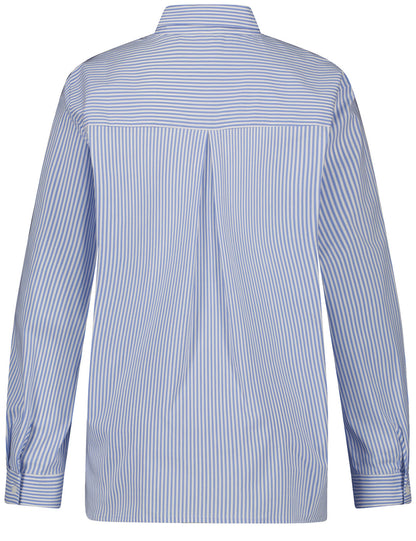 Gerry Weber_Blue/White Stripe With Print_Blouse 1/1 Sleeve_160057-54049_8179_02