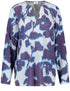 Gerry Weber_Blue Shades Flowers Print_Blouse 1/1 Sleeve_160101-54035_8135_01