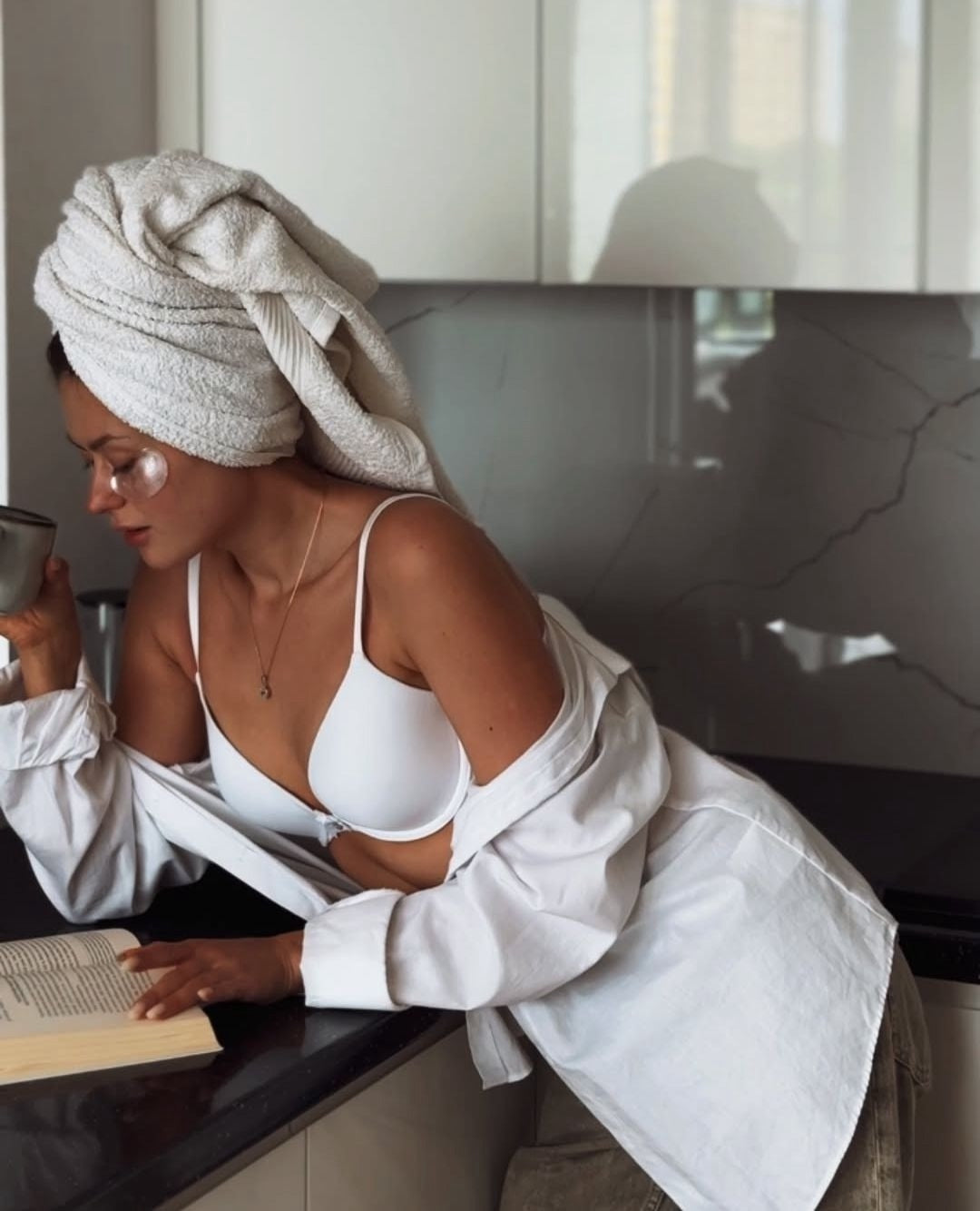 P&amp;M Plunge Push Up Bra In Different Cup Sizes_166939_White_07