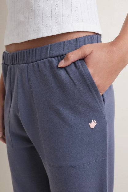 Women Secret_Medium Blue_Blue Cotton Plush Flare Trouser_1672052_15_05