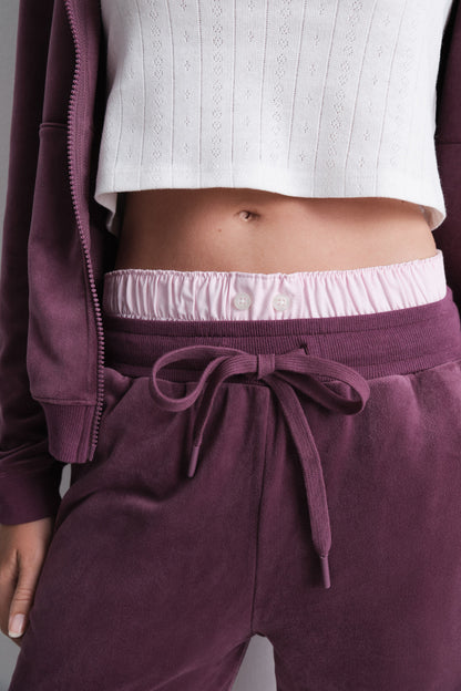 Women Secret_Brown_Soft Wine Velvet Trouser_1672058_68_02