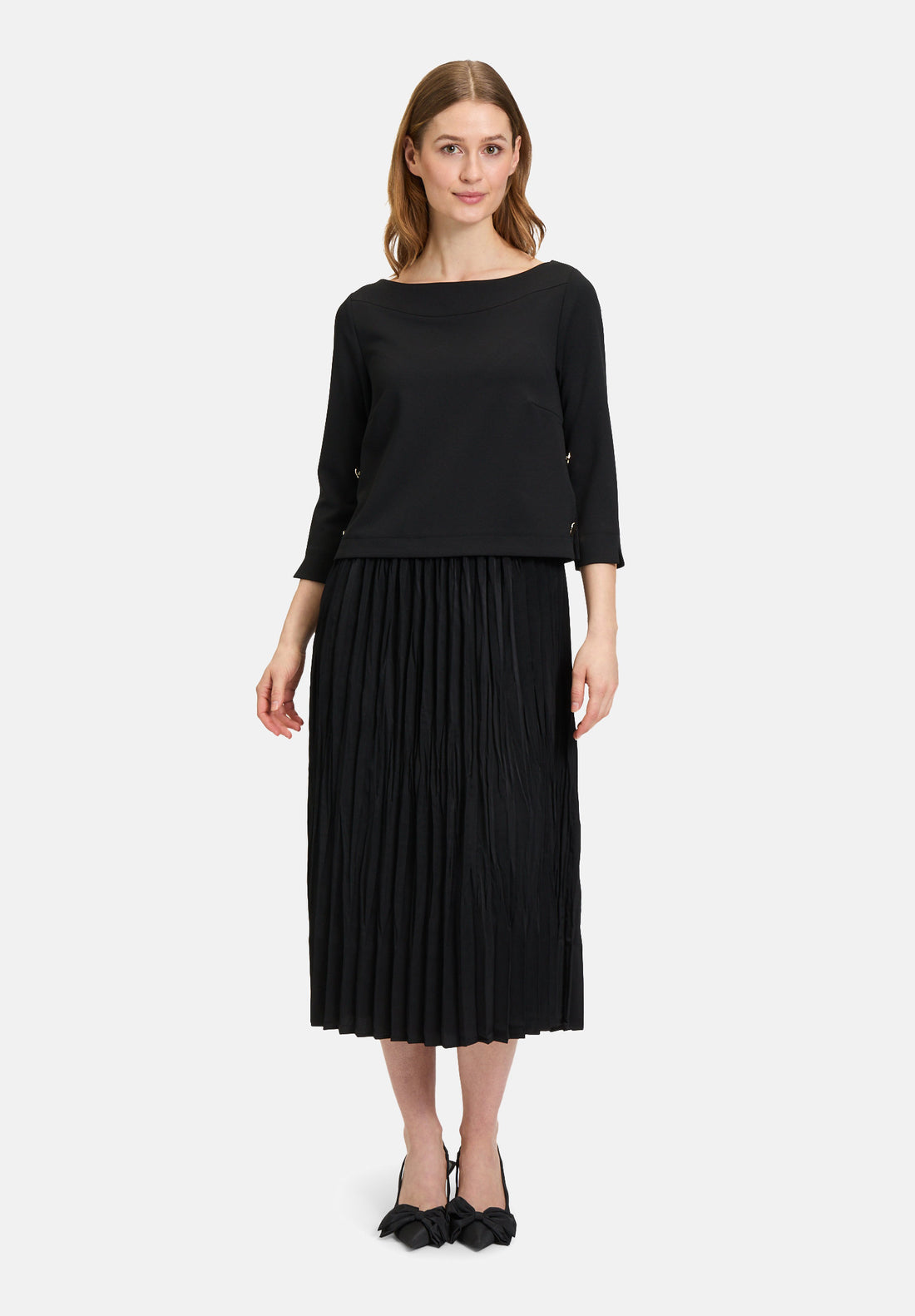 Betty Barclay_Jersey Dress with Pleats_1677-2420_9045_01
