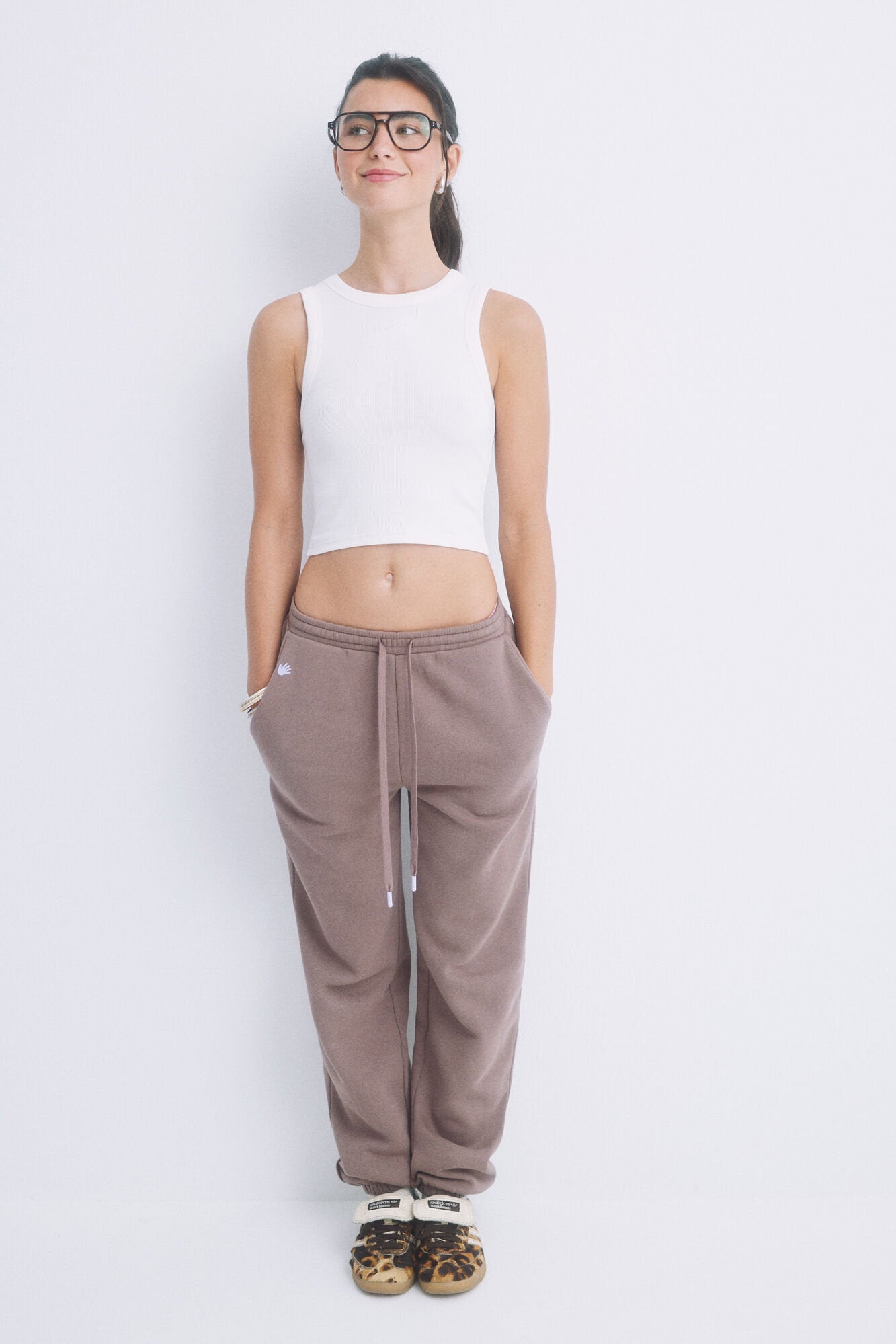 Light Brown Plush Jogger Pants_05