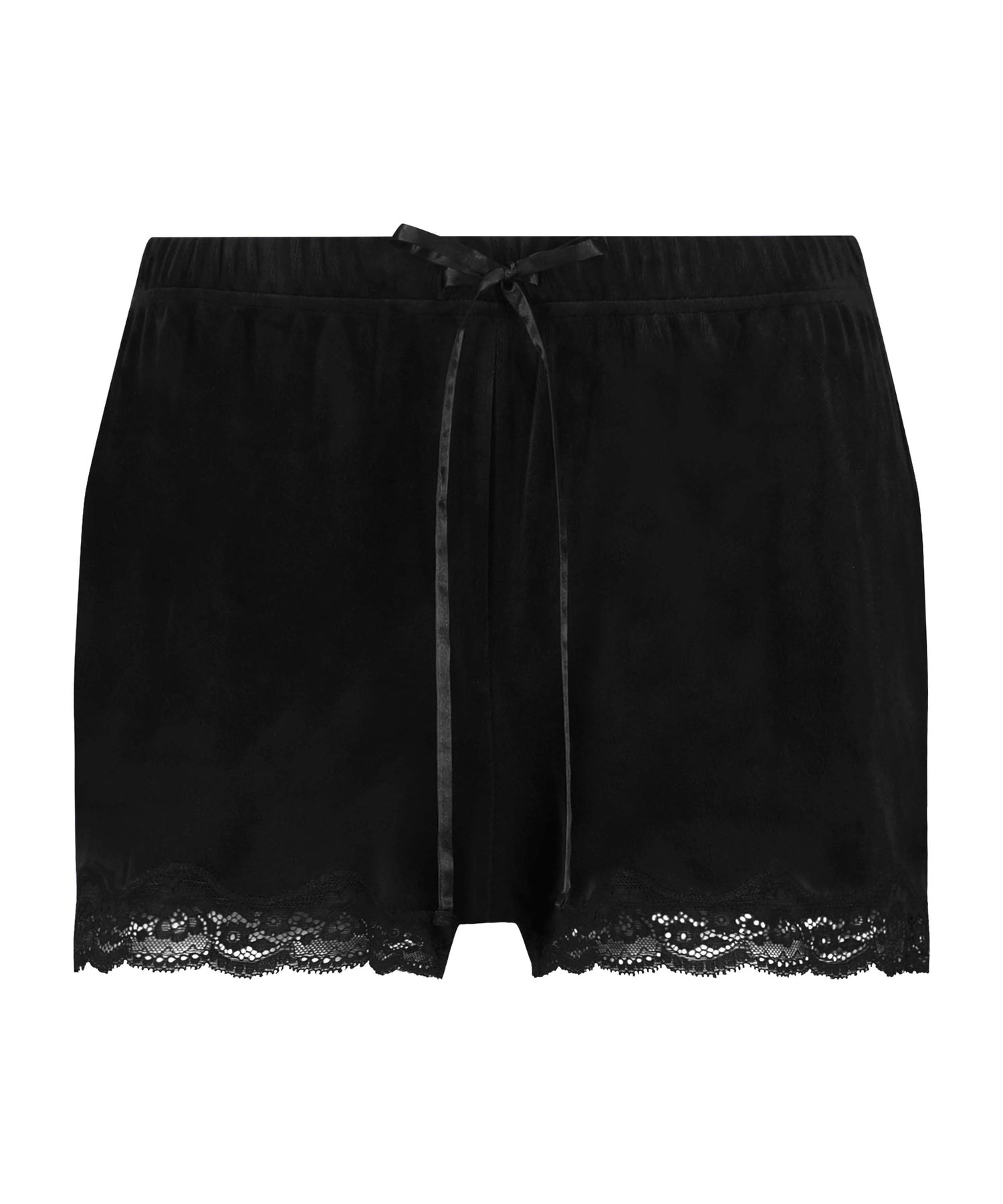 Velours Scallop Lace Shorts_169177_Black_04