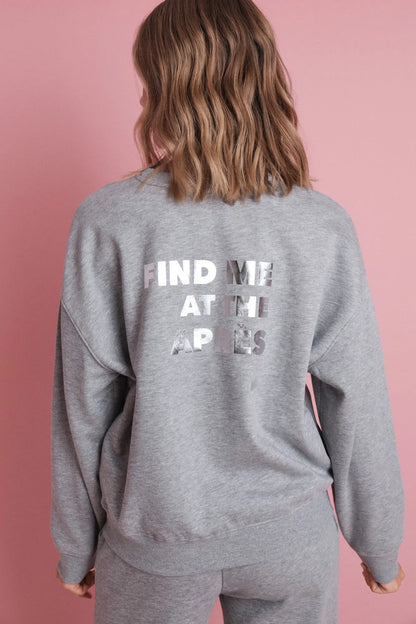 Women Secret_Medium Grey_Grey Fleece Sweatshirt with Logo_1692017_46_02