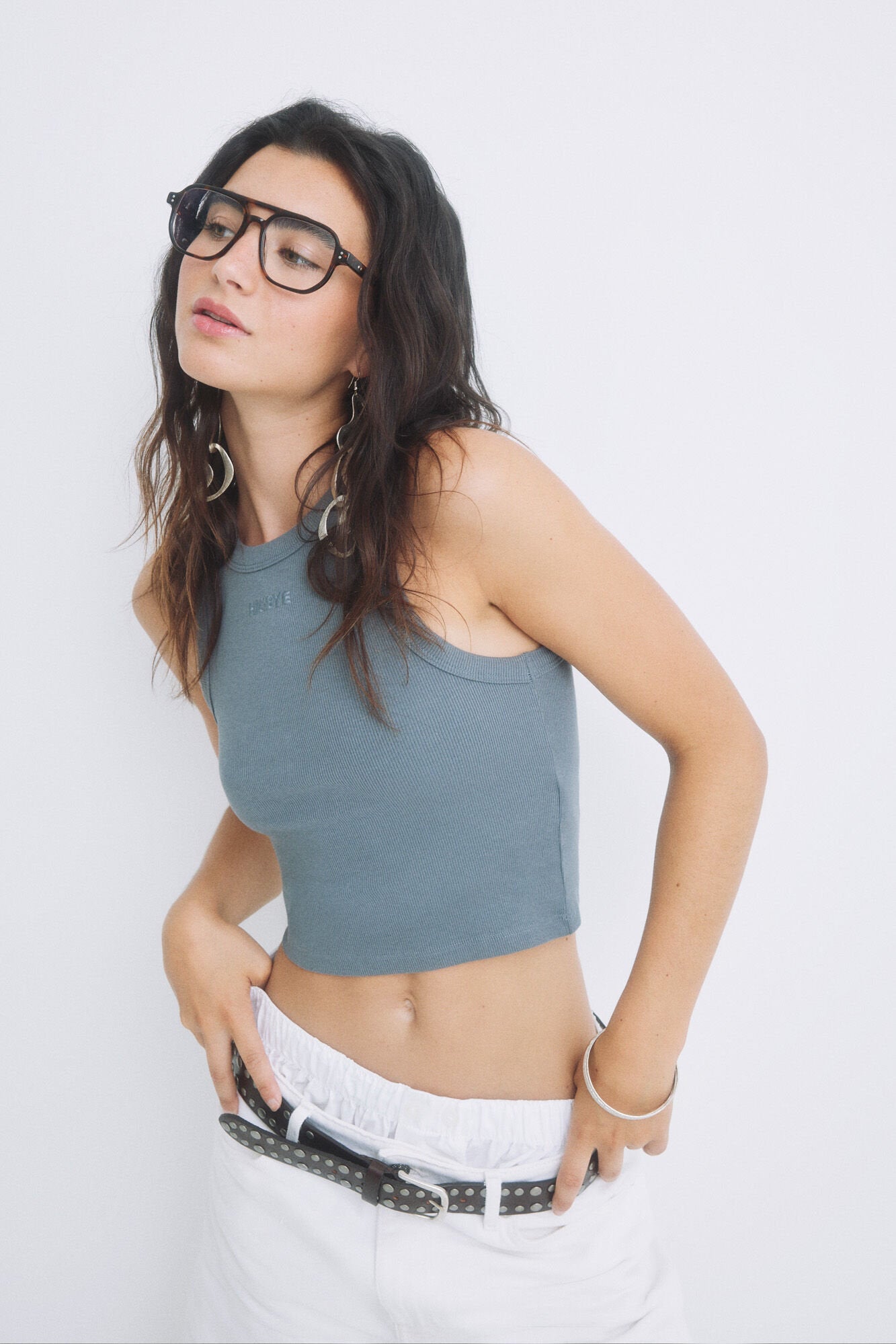 Grey Cotton Crop Top_02