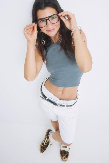 Grey Cotton Crop Top_06