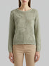 Benetton Light Green Women Openwork Sweater with Flowers SKU: 16EVD10GP_17E Image 00