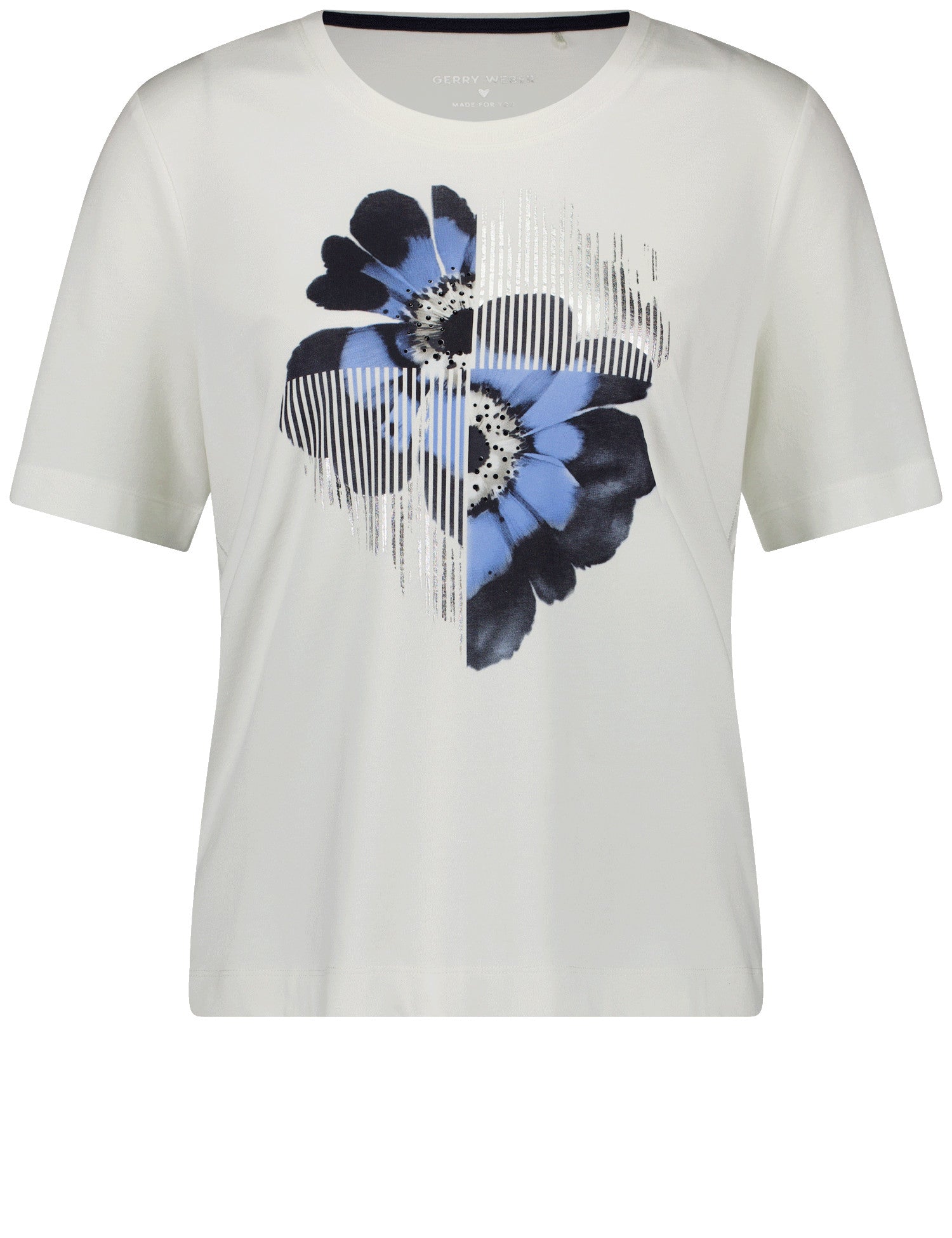 Gerry Weber_Off White/Indigo/Blue Shades_T-Shirt 1/2 Sleeve_170128-56003_9175_01
