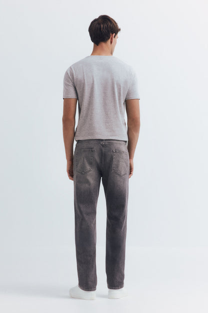 Springfield_Dark_Grey_Regular Fit Gray Wash Jeans_1752029_44_06