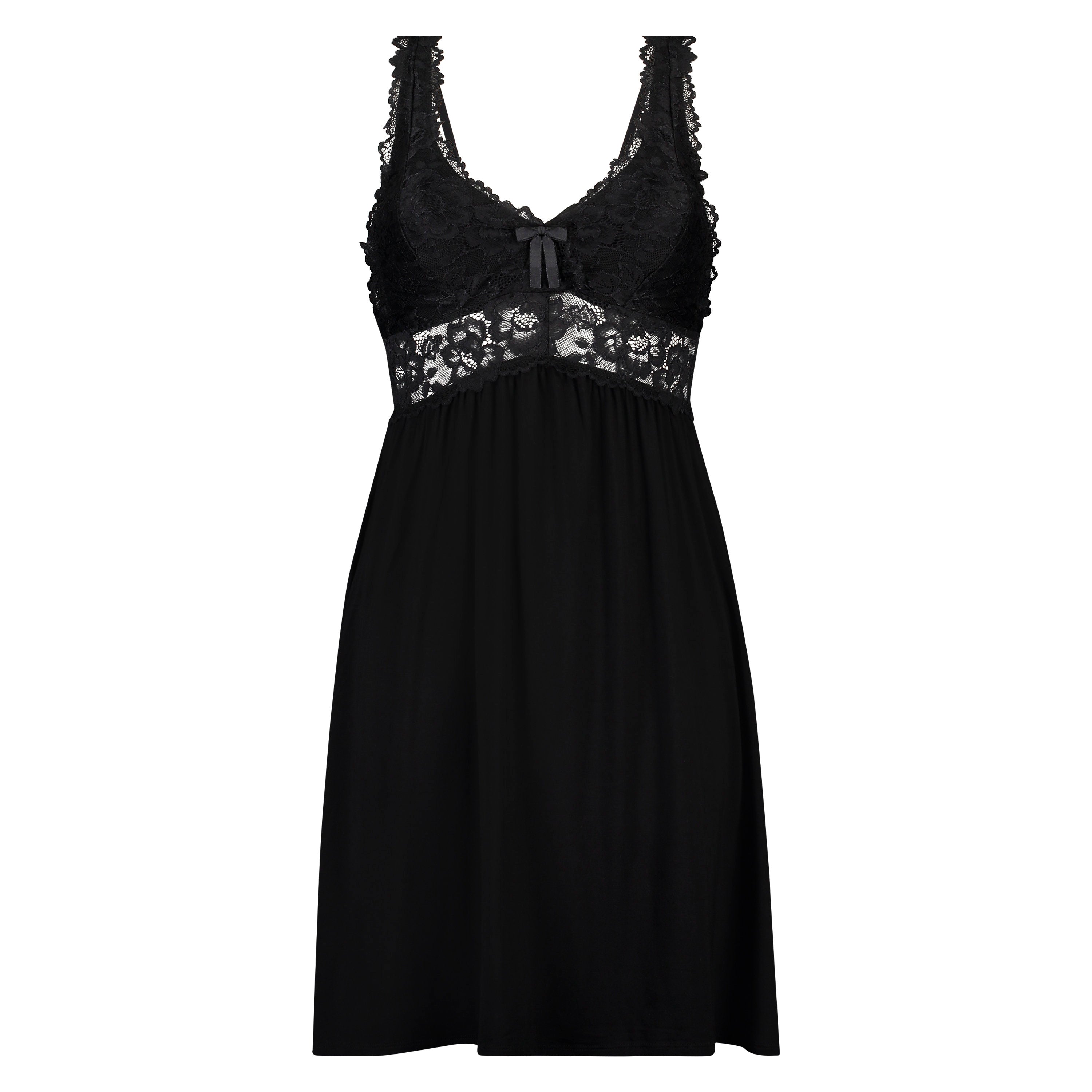 Nora Lace Nightgown_175245_Black_04