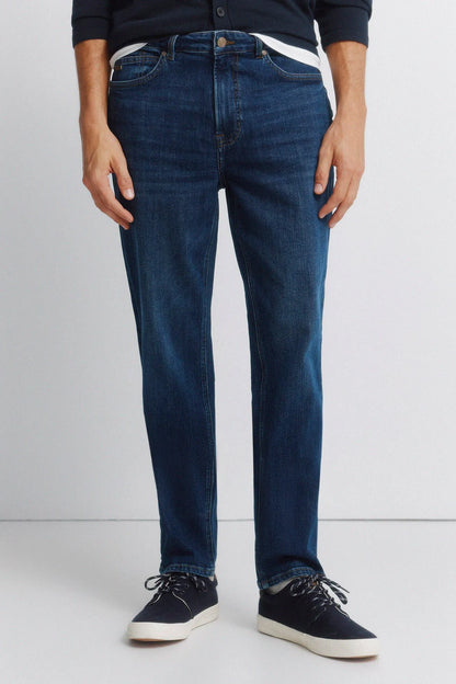 Springfield Blue Men Dark Wash Slim Fit Jeans SKU: 1753225_11 Image 02