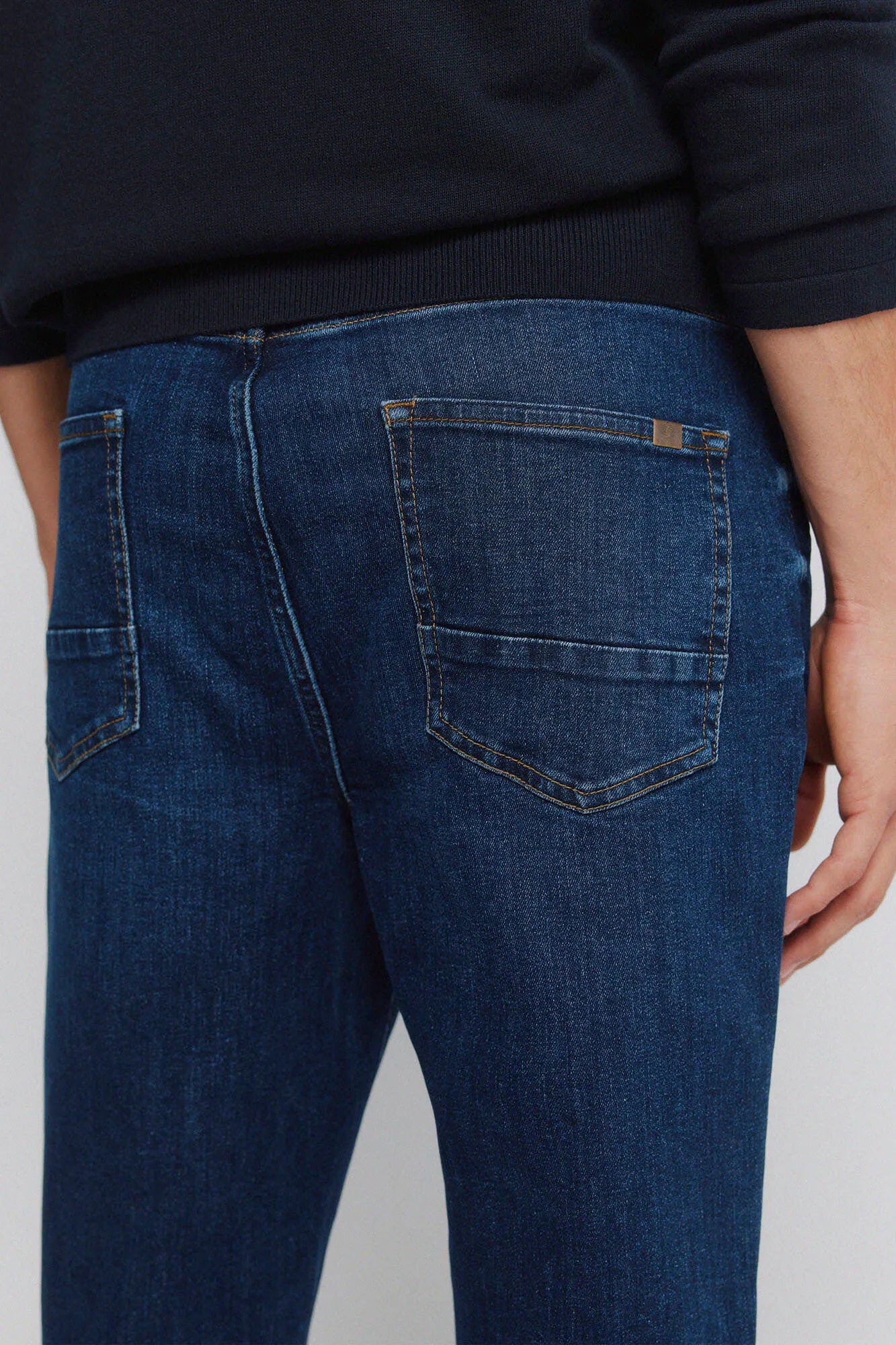 Springfield Blue Men Dark Wash Slim Fit Jeans SKU: 1753225_11 Image 05