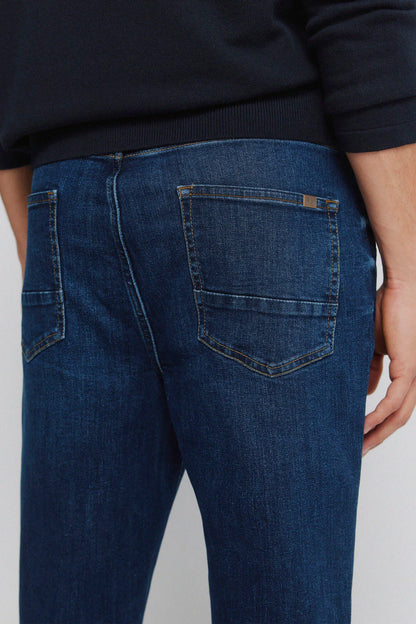 Springfield Blue Men Dark Wash Slim Fit Jeans SKU: 1753225_11 Image 05