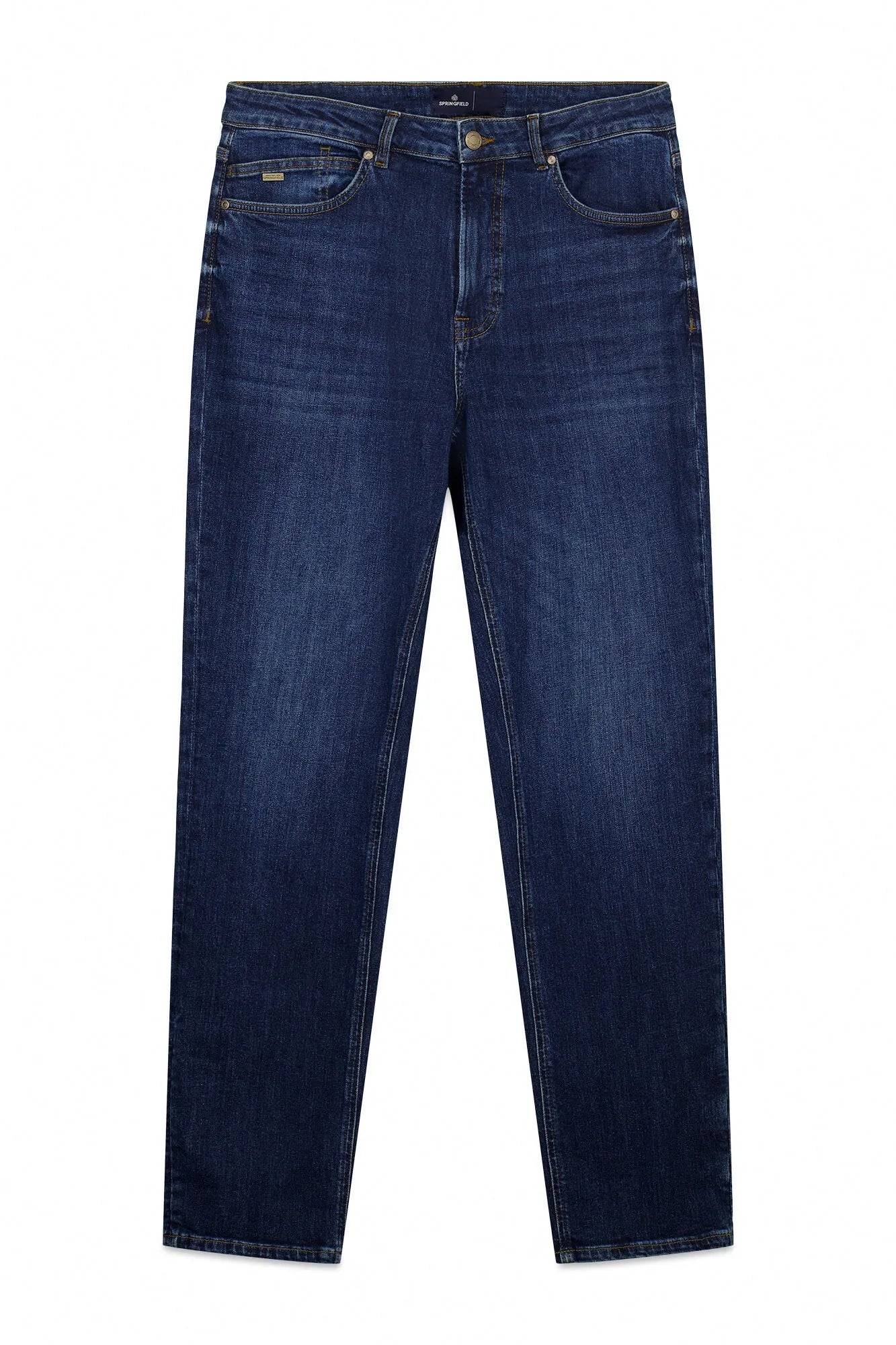 Springfield Blue Men Dark Wash Slim Fit Jeans SKU: 1753225_11 Image 07