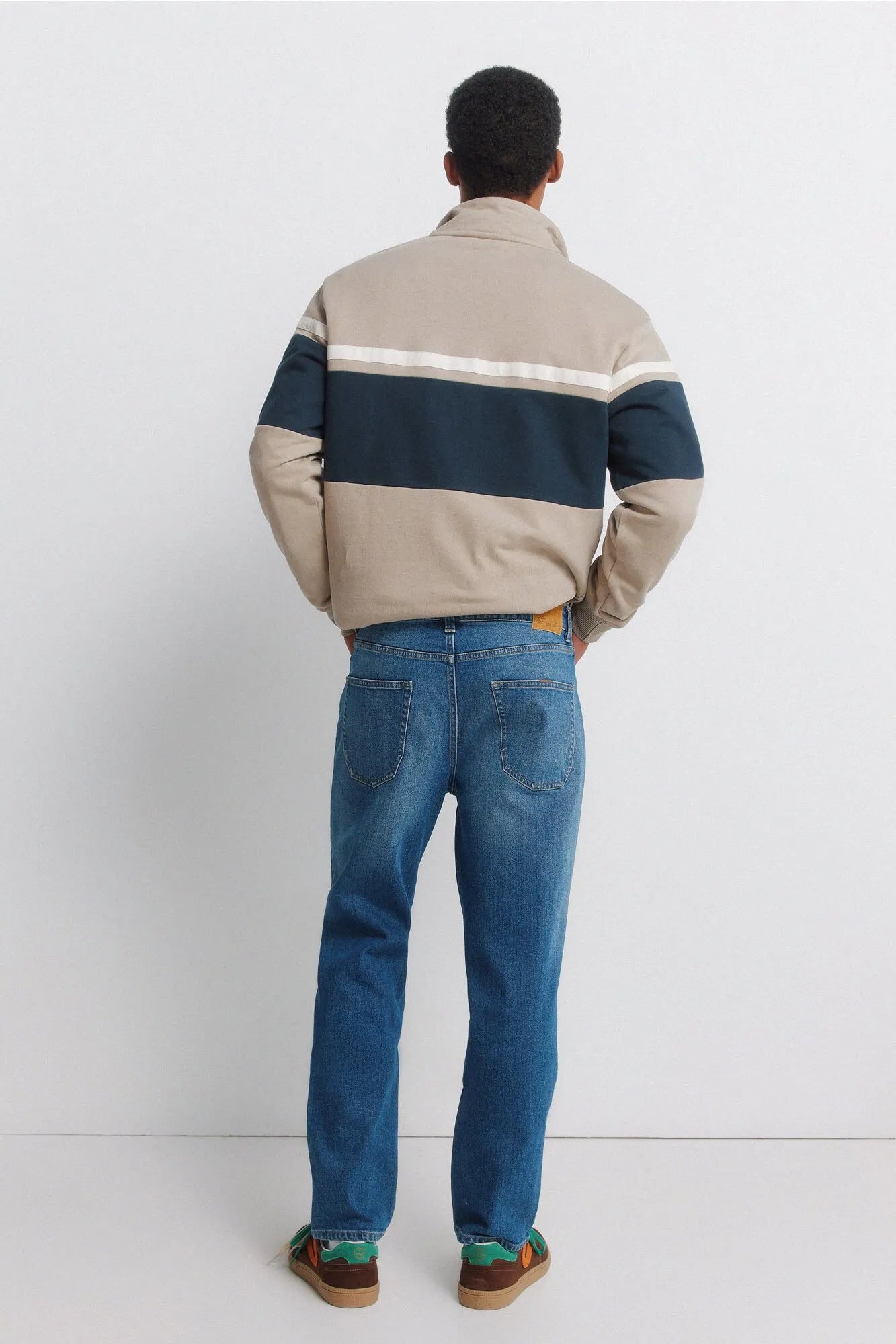 Springfield Blue Men Medium Wash Regular Fit Jeans SKU: 1753231_14 Image 05
