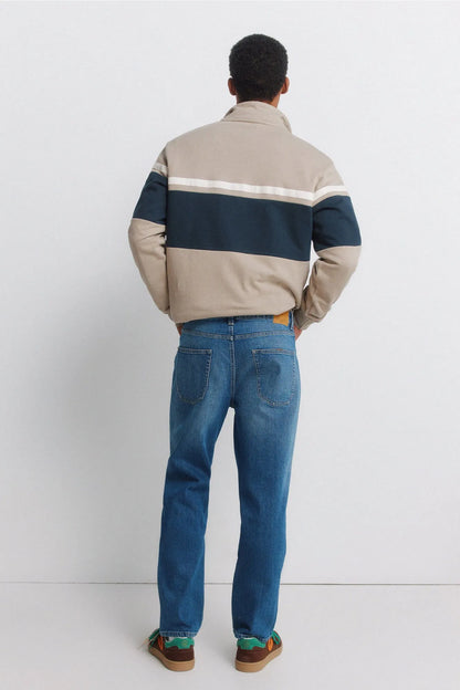Springfield Blue Men Medium Wash Regular Fit Jeans SKU: 1753231_14 Image 05
