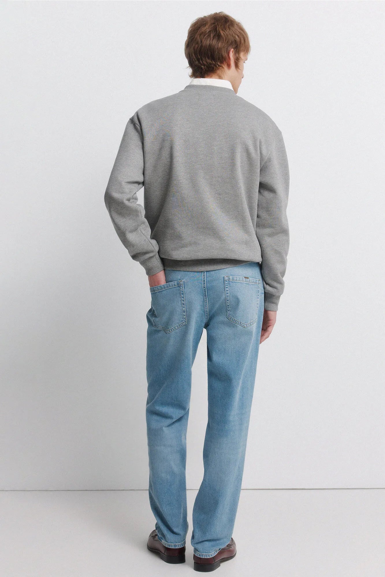 Springfield Blue Men Medium Light Wash Regular Fit Jeans SKU: 1753232_15 Image 05