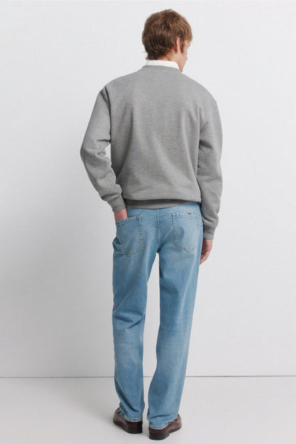 Springfield Blue Men Medium Light Wash Regular Fit Jeans SKU: 1753232_15 Image 05