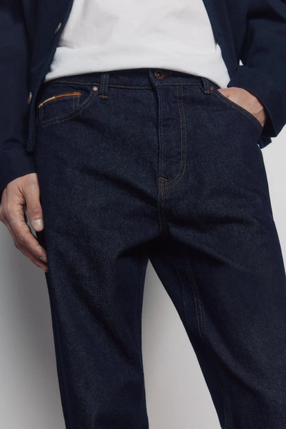 Springfield Blue Men Jeans Desized Wash Regular Fit SKU: 1753234_10 Image 05