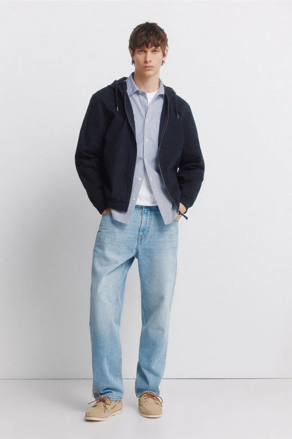 Springfield Blue Men Light Wash Straight Fit Jeans SKU: 1753236_15 Image 02