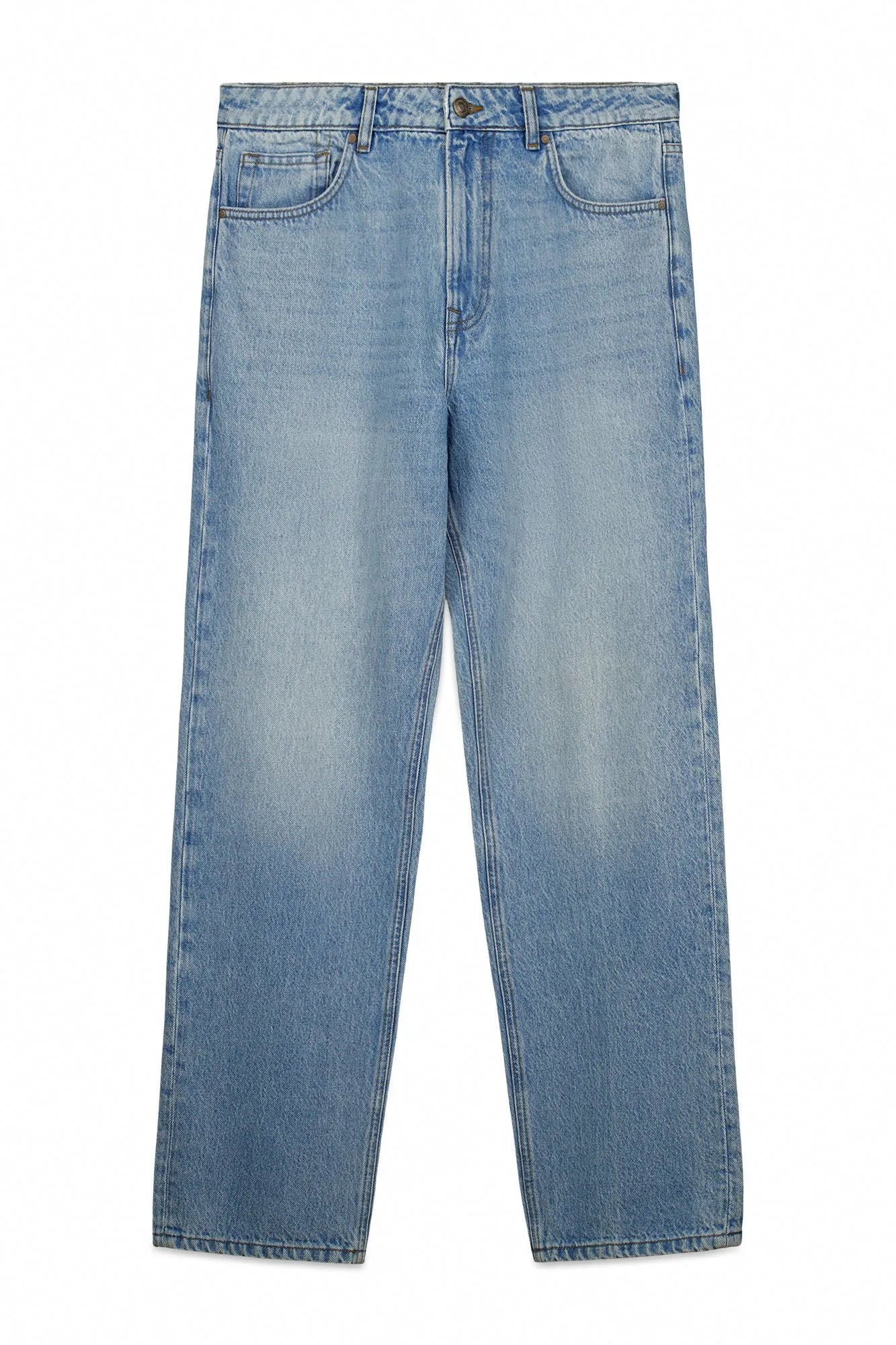 Springfield Blue Men Light Wash Straight Fit Jeans SKU: 1753236_15 Image 08
