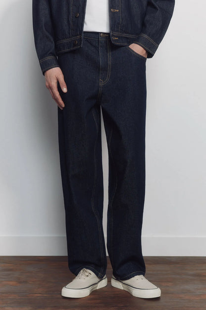 Springfield Blue Men Wide Leg Desized Wash Jeans SKU: 1753246_10 Image 03