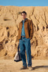 Springfield Blue Men Overdyed Relaxed Fit Chino Jeans SKU: 1753248_83 Image 01