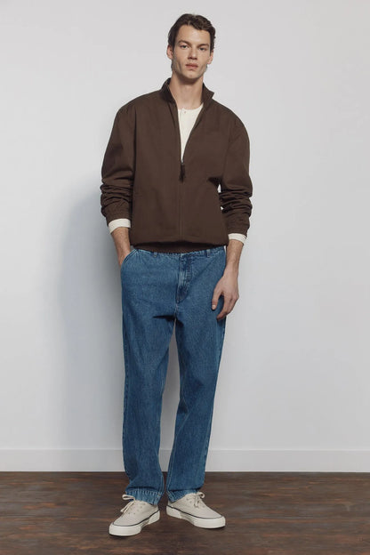 Springfield Blue Men Overdyed Relaxed Fit Chino Jeans SKU: 1753248_83 Image 02