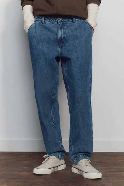 Springfield Blue Men Overdyed Relaxed Fit Chino Jeans SKU: 1753248_83 Image 03