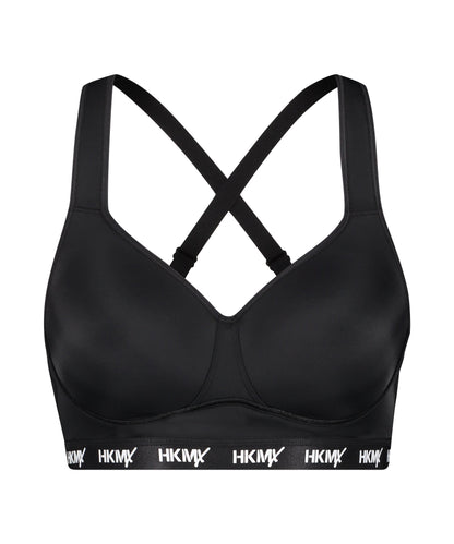 Hunkemoller_HKMX Sports Bra The ALL STAR Level 2 in Different Cup Sizes_175964_Black_05