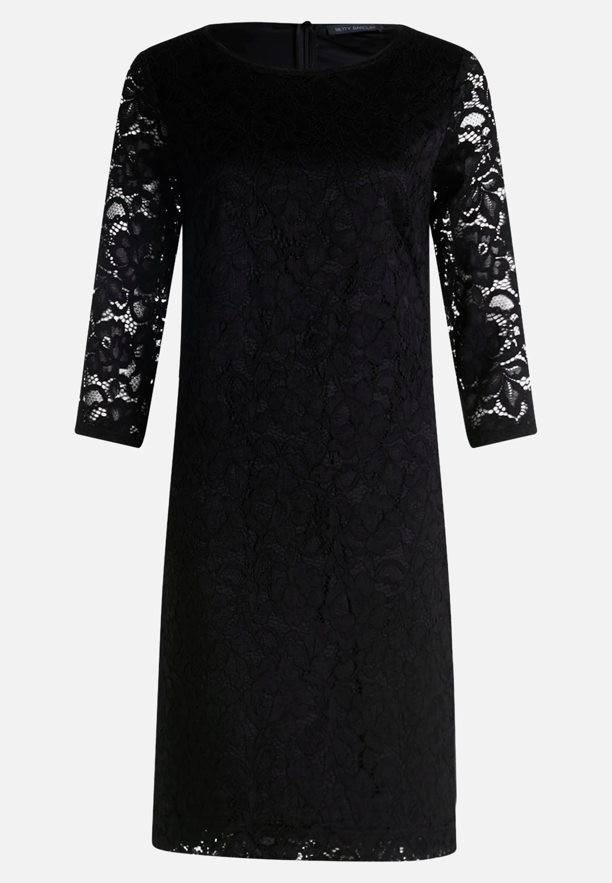 Betty Barclay_Black_Sheath Dress with 3/4 Sleeves_1768-1612_9045_03