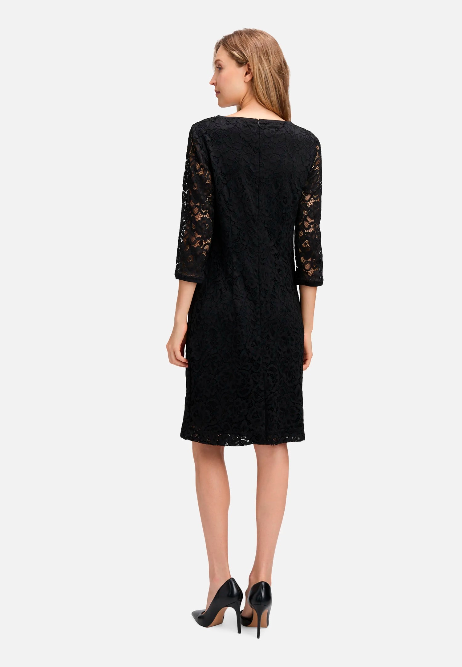 Betty Barclay_Black_Sheath Dress with 3/4 Sleeves_1768-1612_9045_07