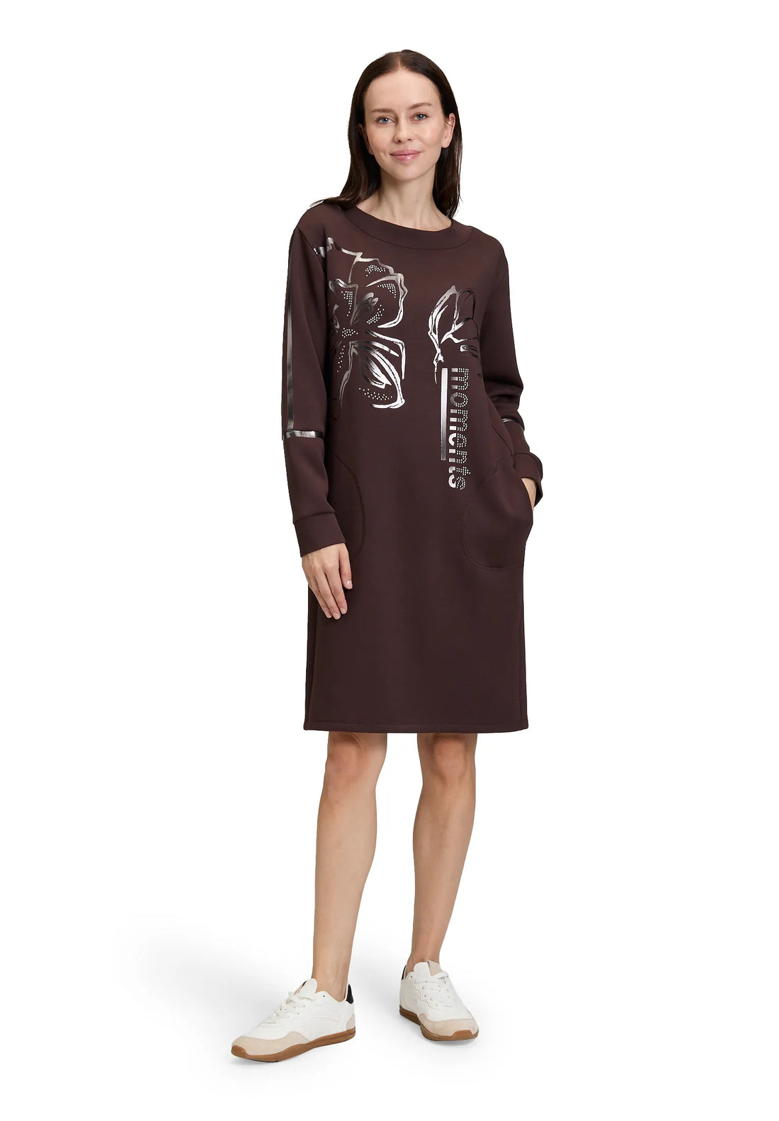 Betty Barclay_Light Maroon_Short Jersey Dress 1/1 Sleeve_1773-1499_7410_01