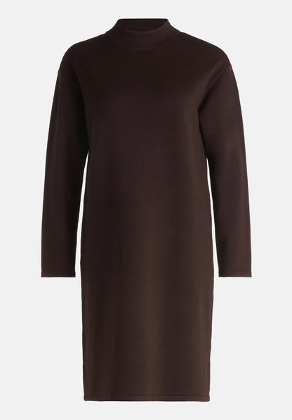 Betty Barclay_Light Maroon_Knitted Dress with Stand-Up Collar_1786-2907_7410_04