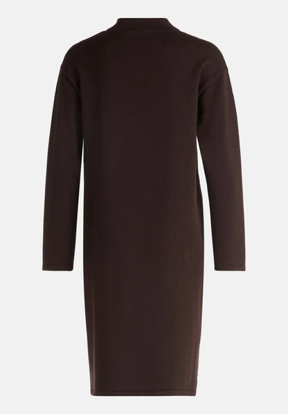 Betty Barclay_Light Maroon_Knitted Dress with Stand-Up Collar_1786-2907_7410_05