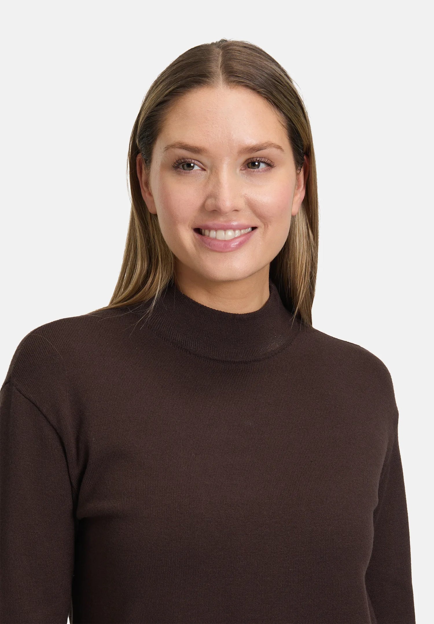 Betty Barclay_Light Maroon_Knitted Dress with Stand-Up Collar_1786-2907_7410_06