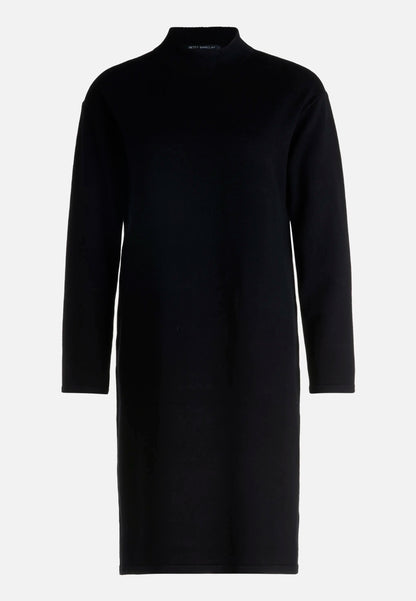 Betty Barclay_Black_Knit Dress with Stand-Up Collar_1786-2907_9045_04