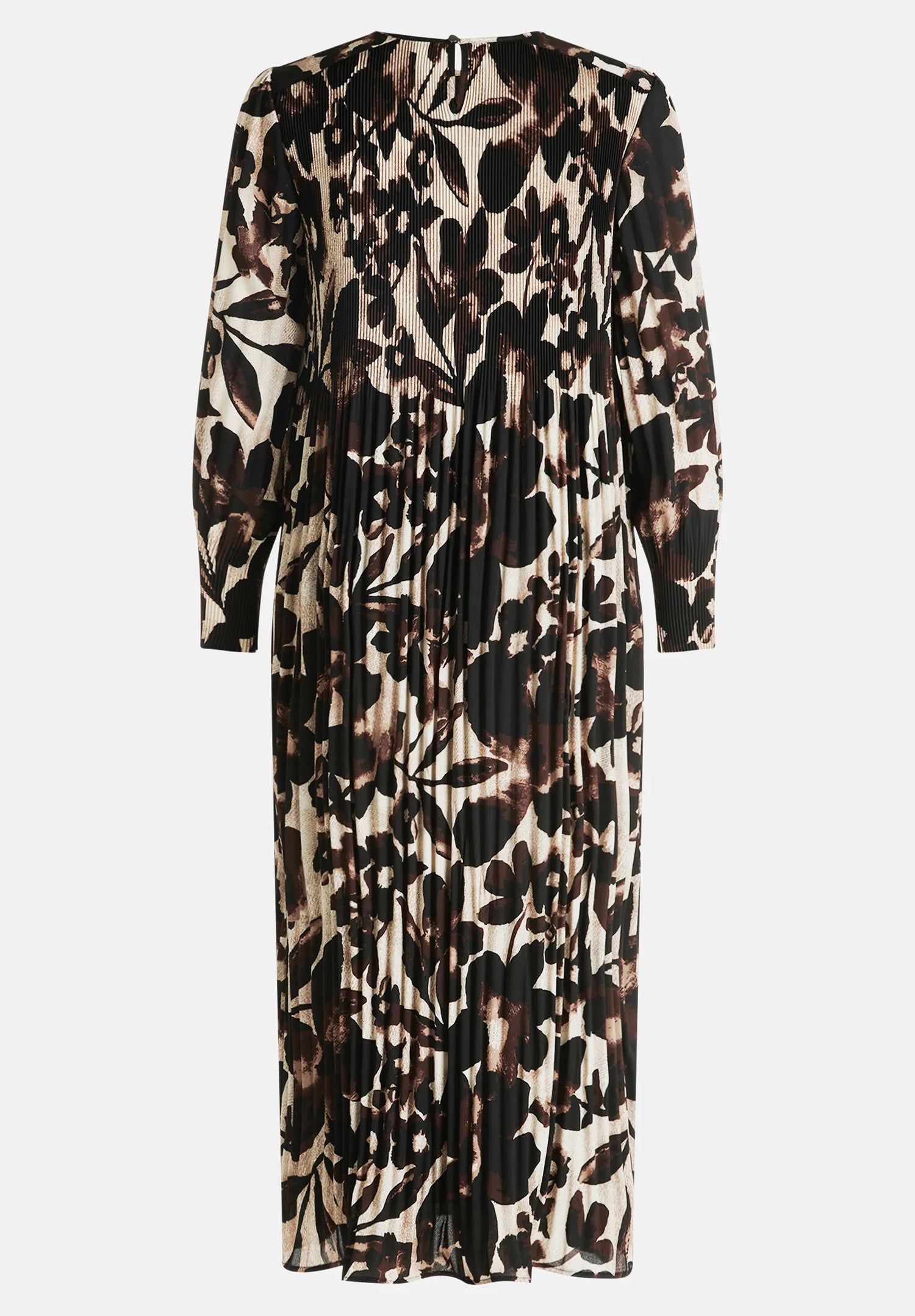 Betty Barclay_Beige/Brown_Pleated Dress Long Sleeves_1789-1623_7875_04