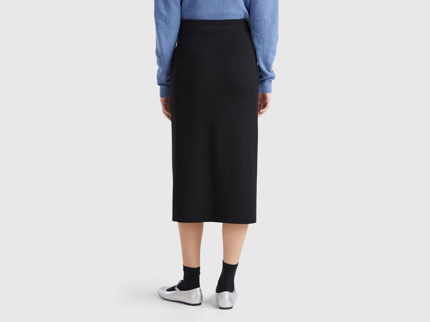 Midi Skirt with Slit_17Q3D001P_100_03