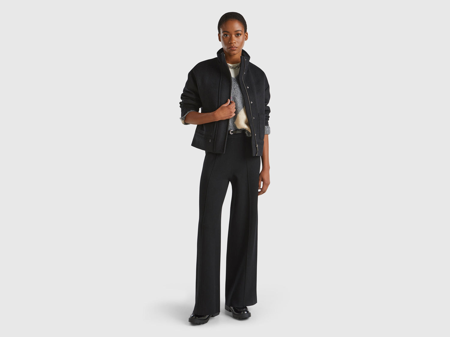 Palazzo Trousers in Viscose Blend_17Q3DF00R_100_01