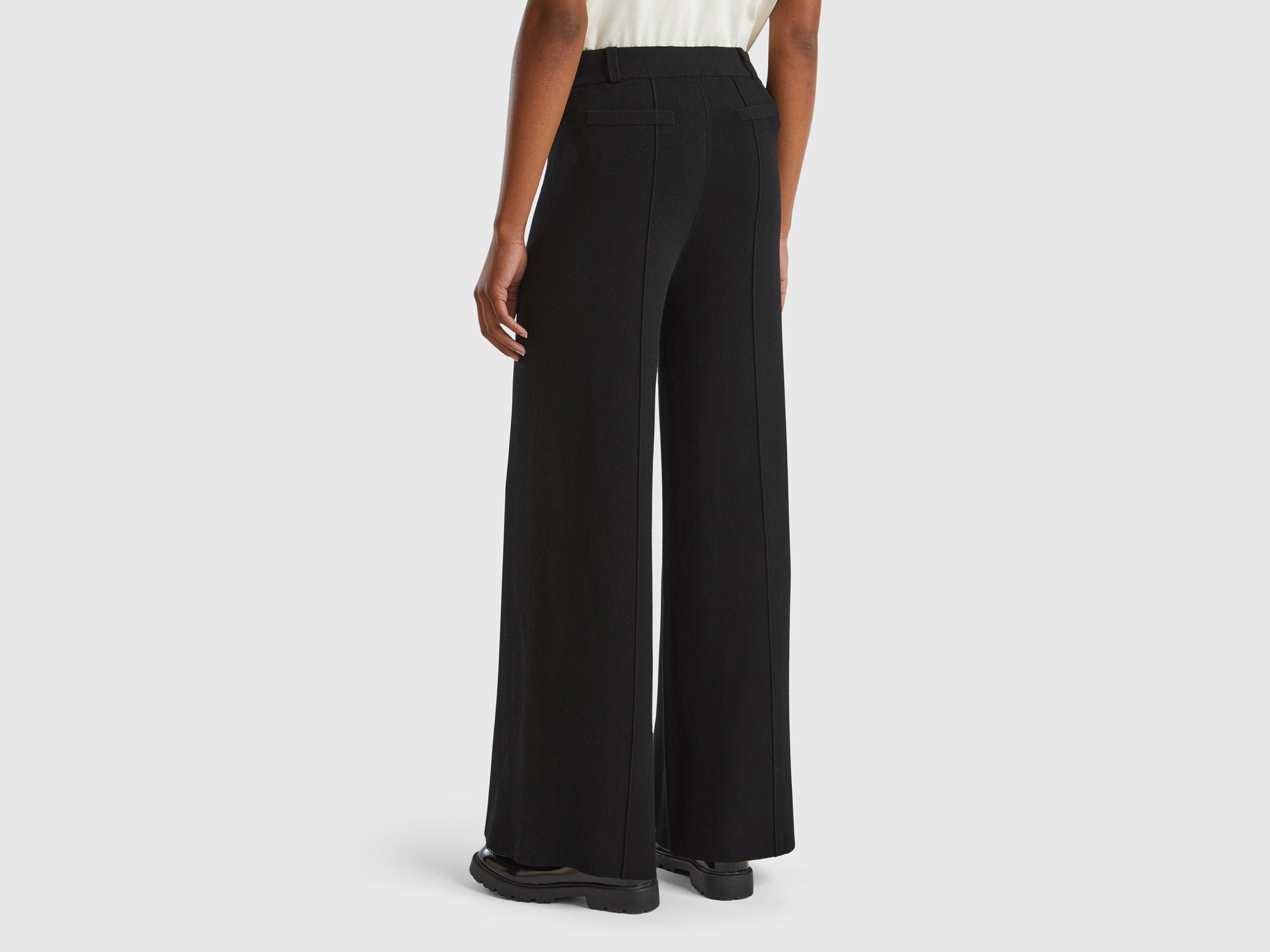 Palazzo Trousers in Viscose Blend_17Q3DF00R_100_03