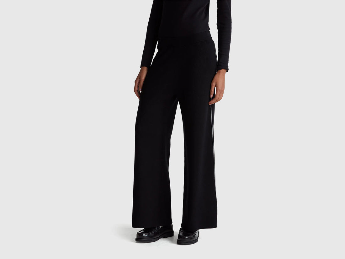Benetton_Black_Palazzo Trousers in Viscose Blend_17Q3DF013_100_02