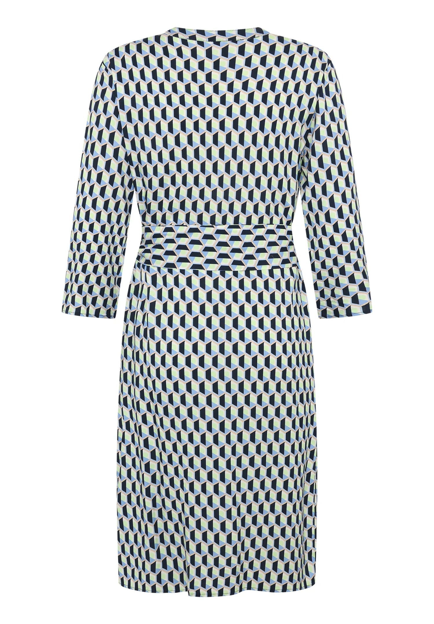 Betty Barclay Blue/Green Women Blouse Dress with Belt SKU: 1840-1855_8850 Image 03