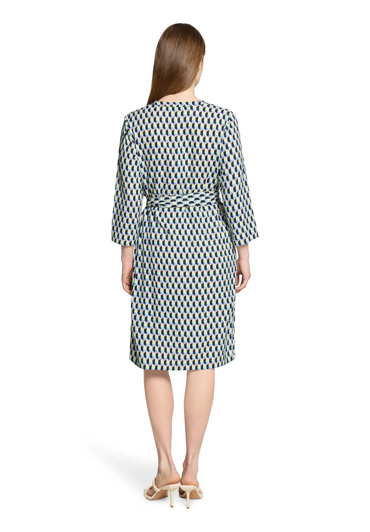 Betty Barclay Blue/Green Women Blouse Dress with Belt SKU: 1840-1855_8850 Image 04