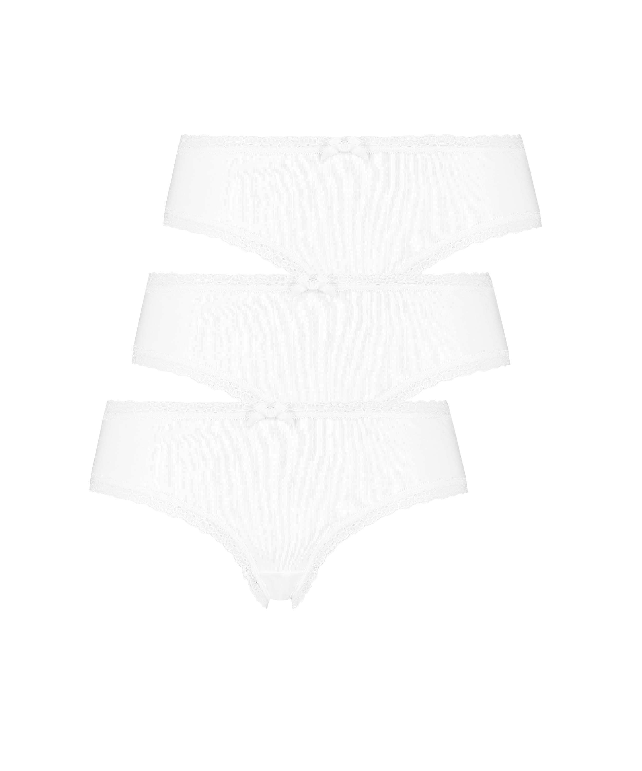 3  Pack Georgia Cotton Brasilian Short_185897_Snow White_01